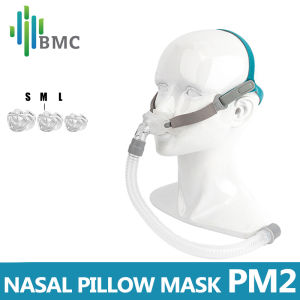 BMC P2 Nasal Pillow Mask With Headgear Silicon Gel Cushions For CPAP Auto CPAP Sleep Apnea OSAHS OSAS Snoring People