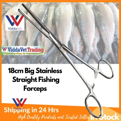 18 cm Forceps Straight Big Stainless Veterinary Hemostatic Surgical Tools 7.5 Fish deboning Forcep stainless forceps