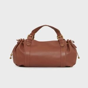 2026 New Fashion Design Large Capacity Ruched Tote Bag Brand Luxury Drawstring Handbags Leather Pleated Commuting Bag2026