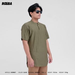 Baju Koko Hornet ROGBA Kaos Kasual Muslim Sholat Pria Cowok by ROSAL Original Asli