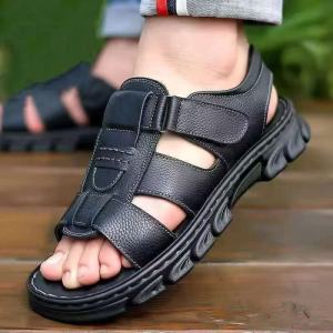 Free Shipping MenS Sandals Casual Beach Slippers Durable For Outdoor Wear Suitable For Driving Thick-Soled Non-Slip Waterproof New Style For Summer