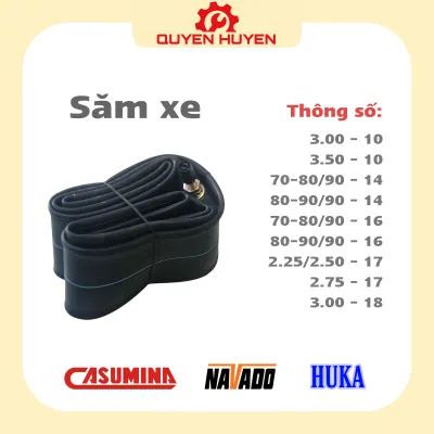 Săm lốp xe máy - Ruột xe cải tiến xe rùa - Đủ thông số phổ thông 2.25/2.50/2.75 - 17 3.00/3.50 - 10 70-80-90/90