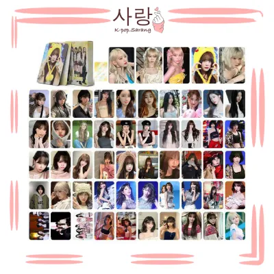 55pcs LE SSERAFIM《2026 SEASONS GREETINGS - ROLLING STONE》Yellow Group LOMO Card Set Collection Kpop Chaewon Sakura Kazuha Eunchae Yunjin Photocard Kad Foto 10pcs