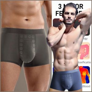Boxer Shorts Smooth Boxers Magnetic Therapy Casual Fit High Elasticity Pelletized Crotch Adult Males
