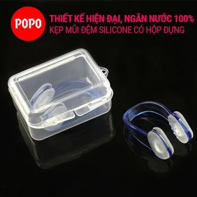 Kẹp mũi bơi siliicone NC1 mềm mại cho trẻ em và người lớn ngăn nước vào khoang mũi an toàn khi sử dụng POPO