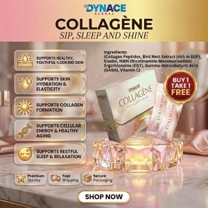 [BUY 1 TAKE 1] Dynace Collagène Premium Collagen Peptides Powder | Bird Nest Extract Elastin NMN Vitamin C | Skin Hydration Elasticity & Healthy Aging Support