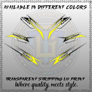YAMAHA NMAX V2 ZIGLINE DESIGN - PREMIUM UV PRINT TRANSPARENT STICKER