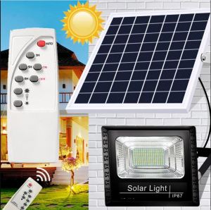 Lampu Solar LED Surya Lampu Sorot Mitsuyama Ms-96100A  Lampu Dinding Panel Surya Tahan Air Remote Control