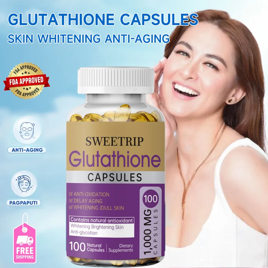 SWEETRIP 100PCS/bottle Glutathione Capsules 1000MG Collagen Antioxidant  Anti-Aging Boosting Immunity Dull Skin Whitening Supplement Whitening  Reduce Dull Vitamins C | Lazada PH