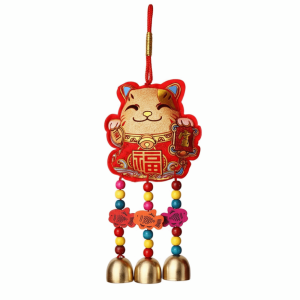 FOUNDTWO Embroidered Chinese New Year Decoration Red The God of Fortune Spring Festival Decorations Creativity Good Fortune Chinese Lucky Ornament Spring Festival