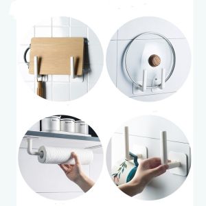 Gantungan Tisu Roll Kamar Mandi WC Dapur Tempelan Tempat Tissue Gulung Praktis