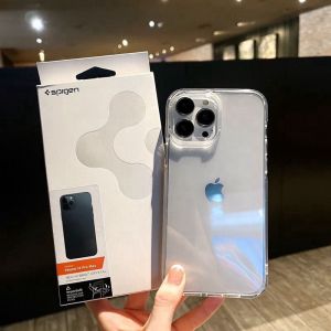 IPHONE 12 12 PRO MAX 13 13 PRO MAX 14 14 PLUS 14 PRO MAX 15 15PLUS 15PRO MAX Casing ACRYLIC SPIGEN hybird Crystal Case Clear Case Bening Aklirik Fuze