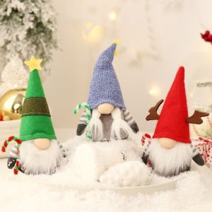 MIIQNUS Vải không dệt Búp bê Gnome trang trí Giáng sinh Hoạt hình Dệt kim Vật trang trí hình chú lùn không . Dễ thương Tinh tế Búp bê nhồi bông hình chú lùn Giáng sinh. Trang trí nhà cửa dịp Giáng sinh