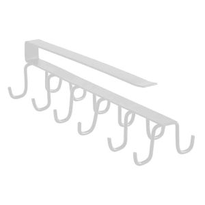 Iron 6 Hooks Storage Shelf Wardrobe Cabinet Metal Under Shelves Mug Cup Hanger Bathroom Kitchen Organizer Hanging Rack Holder