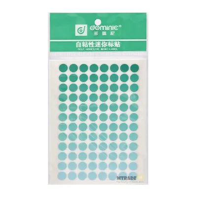 MTRADE Self Adhesive Label Sticker 8mm Circle 10 sheets/pack (Green Color)