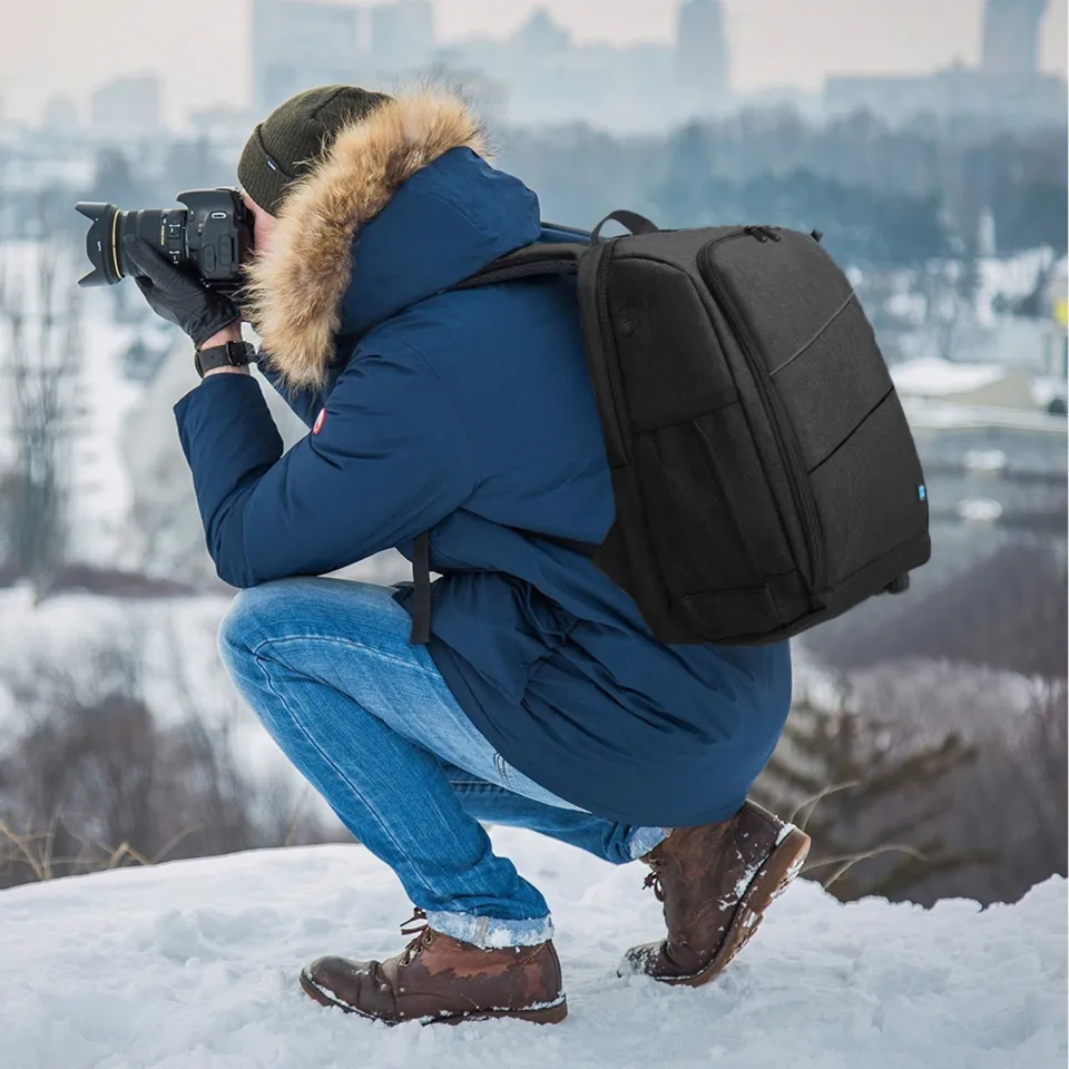 Camera Backpack Travel Camera Bag Large Capacity Camera Case with Laptop  Compartment Tripod Holder Rain Cover for Women Men Photographer