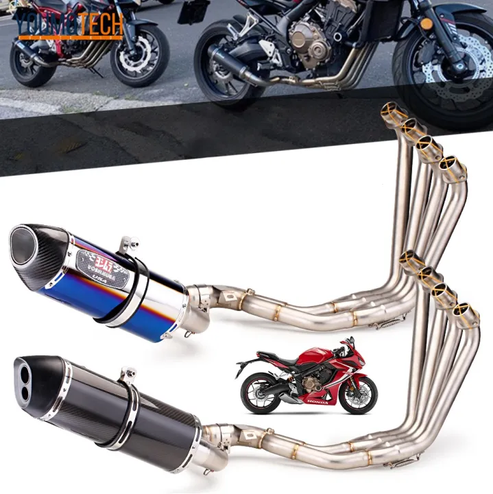 KOlightning Full Exhaust System Header Pipe & Muffler For Honda CBR650F/R, CB650F/R (2014-2023) – Stainless Steel, Polished