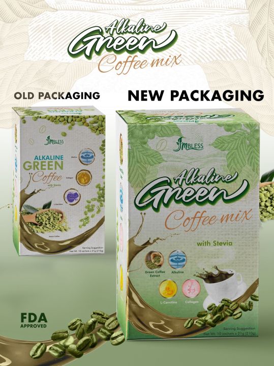 Alkaline Green Coffee L-Carnitine Collagen Stevia 10 sachets (Beware of  Fake) | Lazada PH