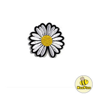 MaxPlus 1pcs DIY Small Daisy Embroidered Cloth Sticker Hole Repair Decorative Clothes Sticker