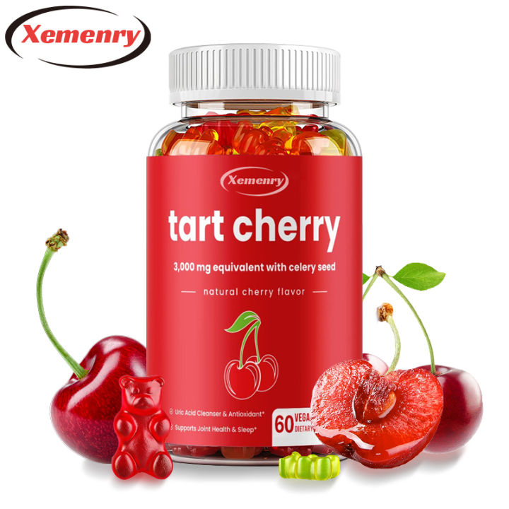 Xemenry Tart Cherry 3000 Mg Supplement Uric Acid Cleanse Antioxidant Supports Muscle 9553