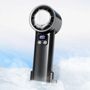 High-Speed Handheld & DesktopFan 100-Speed Adjustable Cooling/Ice Mode USB-Powered for Home Office Outdoor Summer