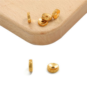 6/8/10/12mm 24K Gold Plated Brass Septa DIY Jewelry Making