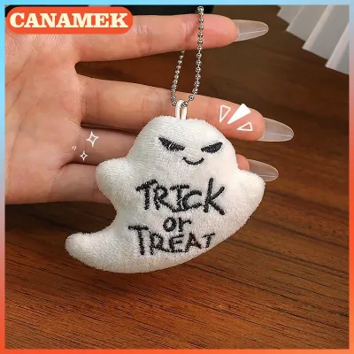 CANAMEK พวงกุญแจตุ๊กตาฮาโลวีนสุดน่ารักสำหรับตกแต่งฮาโลวีนงานปาร์ตี้ของที่ระลึกหมวกแม่มดผีฟักทองน่ารักจี้ค้างคาวสำหรับผู้หญิงกระเป๋าเป้สะพายหลังตกแต่งฮาโลวีน