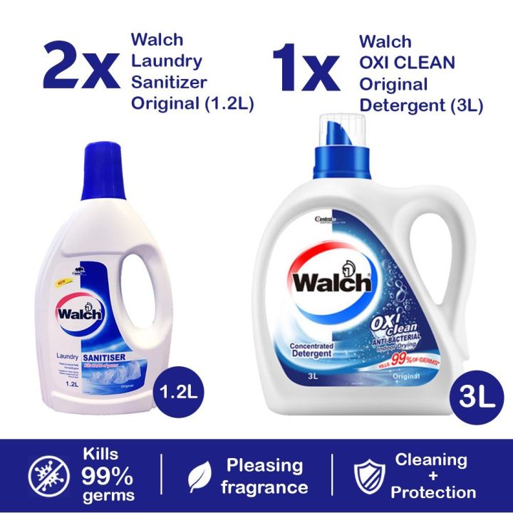 Walch OXI Clean Anti-bacterial Concentrated Detergent Refill Original ...