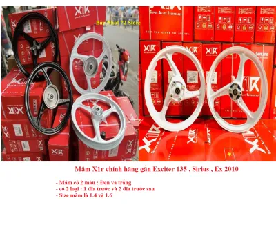 Mâm X1R 3 cây 2 đĩa Và 1 đĩa Yamaha gắn Exciter yaz Sirius chính hãng