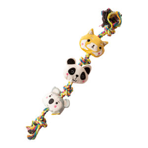 HamshMoc Indestructible Dog Chew Toys Durable Dog Cotton Rope Toys War Dog Toy for Aggressive Chewers Stress Relief Chew Squeaky