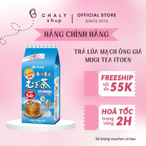 Trà lúa mạch thanh lọc giải nhiệt bổ sung đa vitamin Mugi Tea ông già Itoen 54 gói Nhật