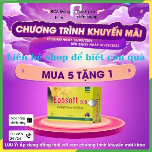 [Freeship 300k+quà 19k] Viên uống dầu hoa anh thảo ÚC Eposoft 500 Evening Primrose Oil 500mgbcalivinghcmhỗ trọ kỳ kinh nguyệtlàm đẹp datốt cho tóc và móng