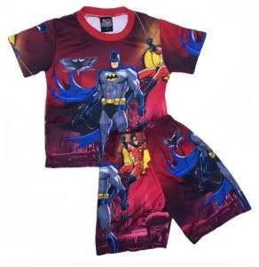 COCO Baby Kids Character/Batman Terno T shirt+Short For Boys Set Clothing Summer T shirt