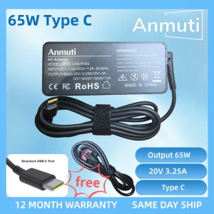 Anmuti 45W 65W Laptop charger Adapter Type C 2.3M USB C 20V 3.25A 2.25A Fast Charging Universal Compatible with Lenovo Dell HP Acer ASUS Laptop/Phone Power Supply ADLX65YCC3A ADLX65YDC2A