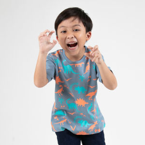 Forest Kids Boys Premium Cotton Interlock Round Neck Graphic T-Shirt | Baju T-Shirt Budak Lelaki - FK20228