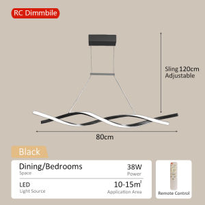 Nordic Chandelier Ceiling LED Light for Kitchen Hanging Lights Pendant Lamp Tri Color Lamps With Remote