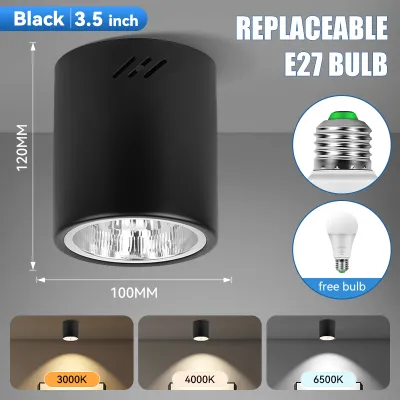 LED Surface Mounted Downlight E27 Pinlight Lamp Ceiling Light Spotlight for Indoor Canopy Lighting