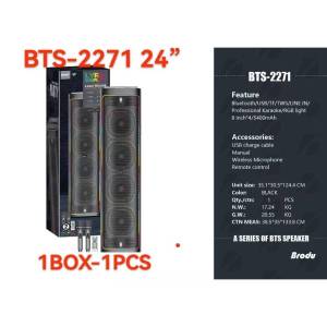 BTS-2172 12 Inch Karaoke Portable Speaker Rgb Light Double 200W Subwoofer Party speaker bluetooth with mic BTS KTS