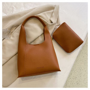 BJ32303 (2IN1) - LIGHTBROWN/KHAKI/DARKBROWN/BLACK TAS SLEMPANG HANDBAG WANITA FASHION IMPORT MODIS ELEGAN TERMURAH TERLARIS TERBARU BAGSTORE JAKARTA TAS BATAM LT2303