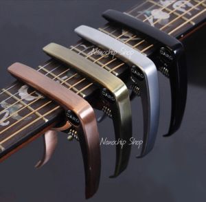 Steel capo (capo) for acoustic guitar electric guitar bass tight clamp not blind peg removable CP-00 version free 2-piece guitar pick + 1-piece pick storage