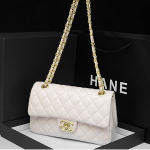 Genuine Leather CF-style quilted chain bag for women versatile and fashionable crossbody bag in stock hand-held light luxury