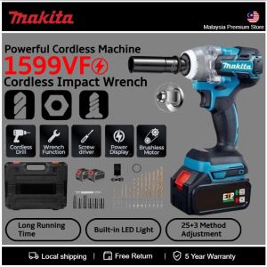 2025 Makita 1599VF (3 IN 1) Impact Wrench 880N.m 6 Size Rechargeable Battery Impact Cordless Electric Wrench Power Tool