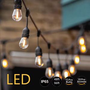 String Lights Outdoor light Waterproof Patio String Light Hanging Light Decor Christmas Fairy Lights