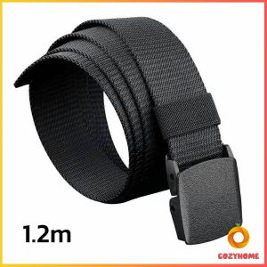 Cozy เข็มขัดหัวพลาสติก ความยาว 120 cm สายไนล่อน ไม่ต้องเจาะรู เเข็มขัดแฟชั่น belt