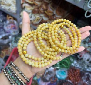 สร้อยแขน/สร้อยคอหยกน้ำผึ้งเจไดต์