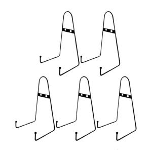 Thiết lập của 5 gắn tường kim loại giá vẽ cho trưng bày tác phẩm nghệ thuật trang trí Scroll Rack thực tế dọc giá đĩa chủ sở hữu