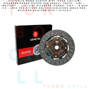 Ermetiq Clutch Disc for Isuzu 4JA1/4JB1 Hilander/Fuego Pickup Fits D-Max 2.8 91/2×24T 240*160*24*25.6