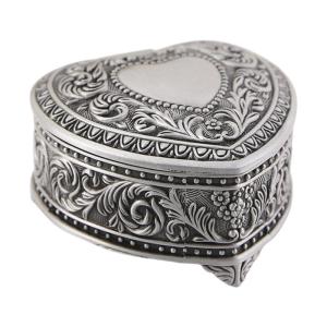 Hình trái tim trường hợp hộp lưu trữ cho nhẫn bông tai và nữ trang nhỏ Vòng cổ thanh lịch phụ kiện tổ chức