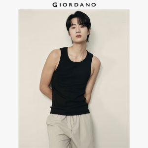 Giordano Men Crewneck sleeveless slim rib tank top Free Shipping 01025567