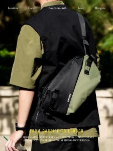 Slazenger （Slazenger） Trendy Crossbody Bag Mens Casual Chest Bag Waist Bag Large Capacity Shoulder Bag Womens Cell Phone Small Backpack Sports Messenger Bag